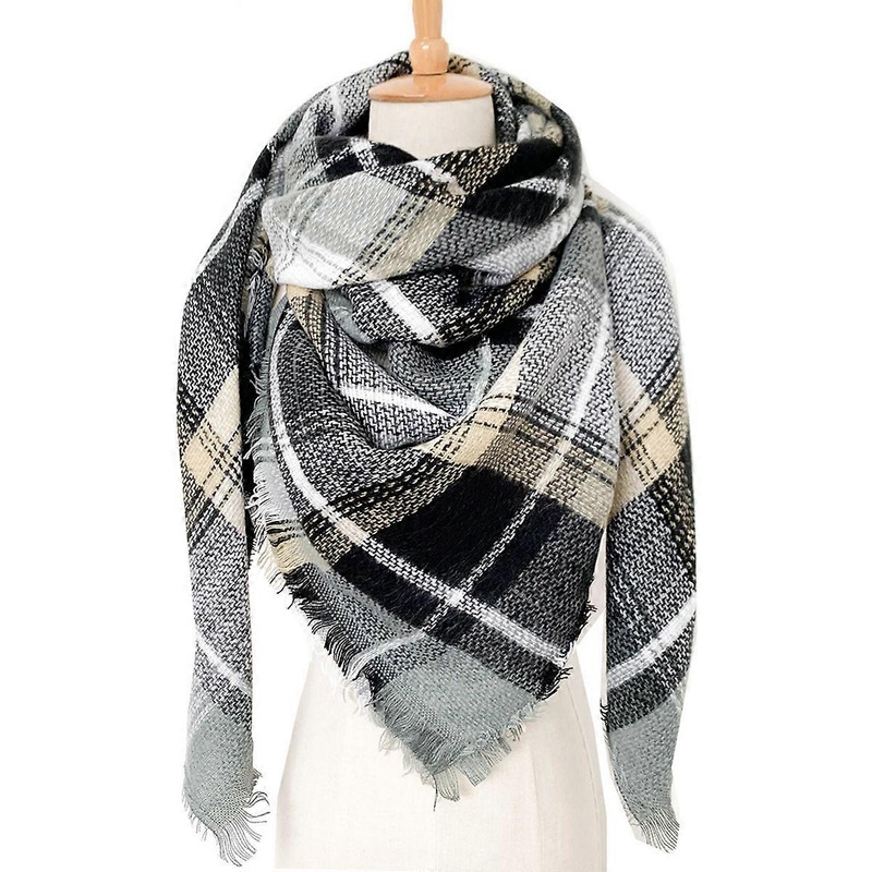 Ladies Scarf, Checkered, Autumn Winter Scarf | Fruugo SG