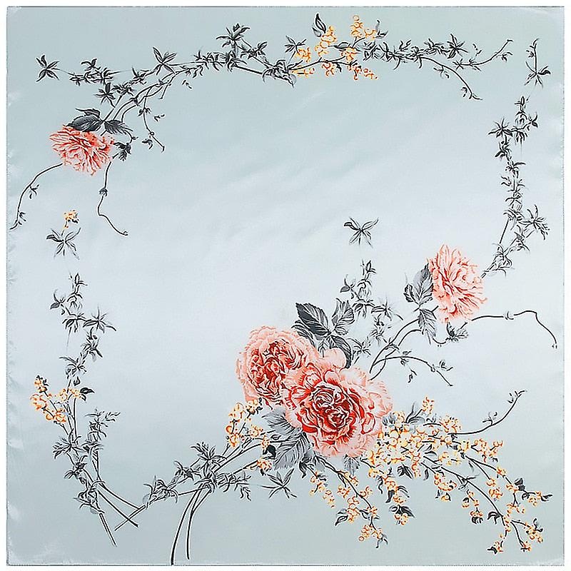 Luxury Brand Fashion Lady Scarf 90cm * 90cm Bohemian Printed Tree Shaped Cashew Ms. All-match Silk Scarf Bib | Fruugo SG