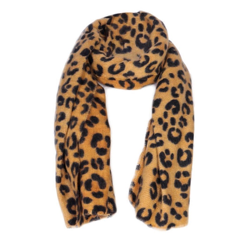 Women Winter Pashmina Oversized Scarf Leopard Print Tassel Shawl Wrap Blanket  Yellow | Fruugo SG