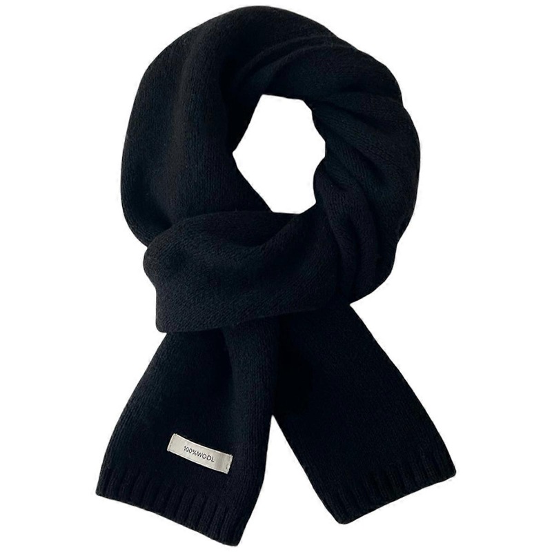 Wool Knitted Scarf, Solid Color, Warm, Neck Scarf, Pashmina | Fruugo SG