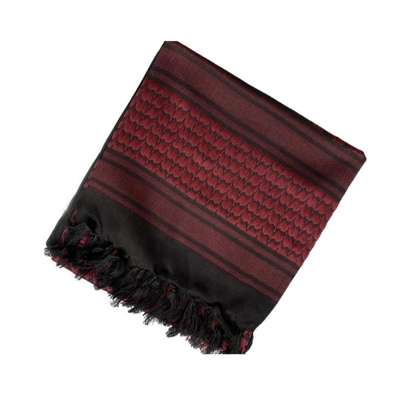 Arab Scarf Jacquard Pattern Adult Tactically Shemagh Scarf Outdoor Tactically Keffiyeh Headscarf Multi Purpose Scarf  black red | Fruugo SG