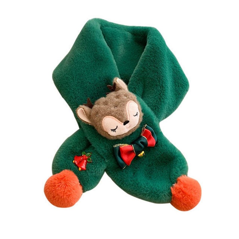 Christmas Winter Faux Fur Xmas Elk Scarf Shawl Thick Soft Neck Warmer Plush Wrap Neckerchief For Kids Boys Girls | Fruugo SG