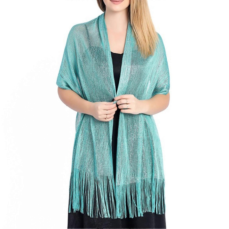 Elegant Bride Shawl Ultralight Pure Color Tassels Decor Evening Shawl for Female | Fruugo SG
