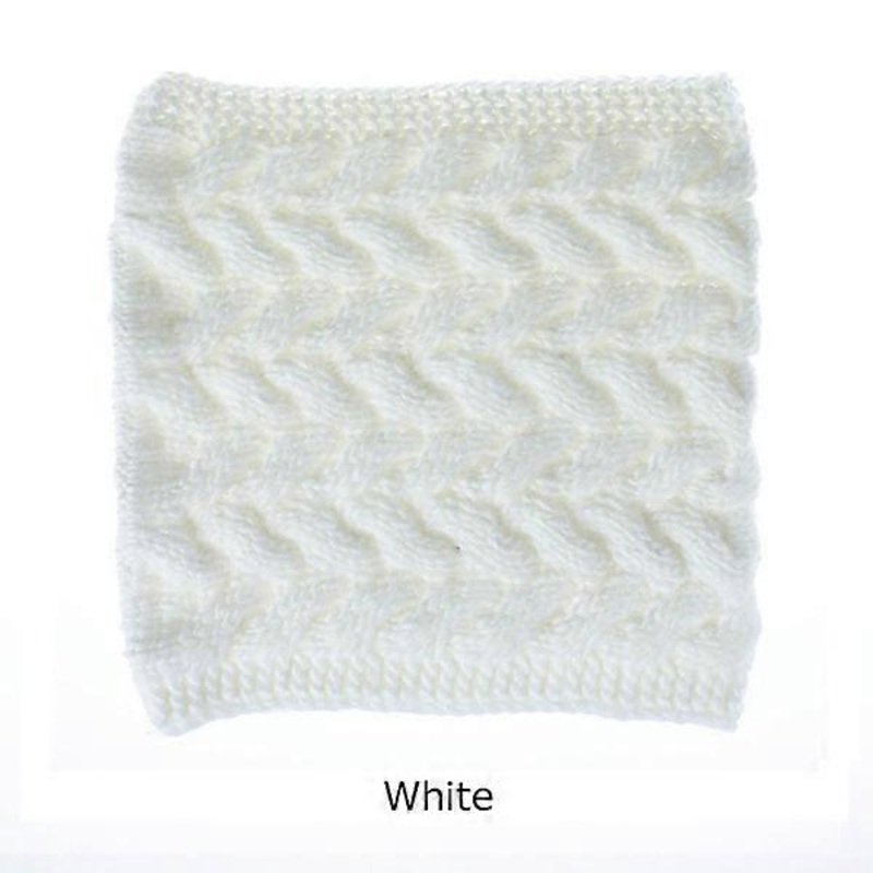 Fashion Winter Warm Collar Scarf Women Knitted Coarse Wool Collar Scarf (white) | Fruugo SG