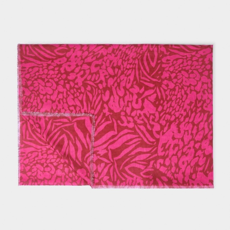 Katie Loxton Red / Fuchsia Animal Printed Scarf KLS597 | Fruugo SG