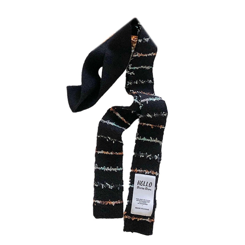 Knit Decorative Scarf for Women Winter Thin Scarf Female Camping Shopping Scarf Teenagers Long Decorative Scarves  Black | Fruugo SG