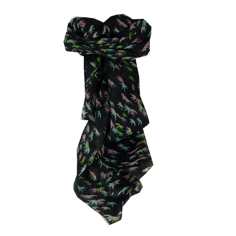 Mulberry Silk Classic Square Scarf Vari Black by Pashmina & Silk | Fruugo SG