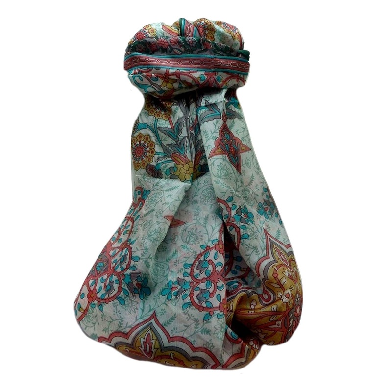 Mulberry Silk Traditional Long Scarf  Kareena Sage by Pashmina & Silk | Fruugo SG