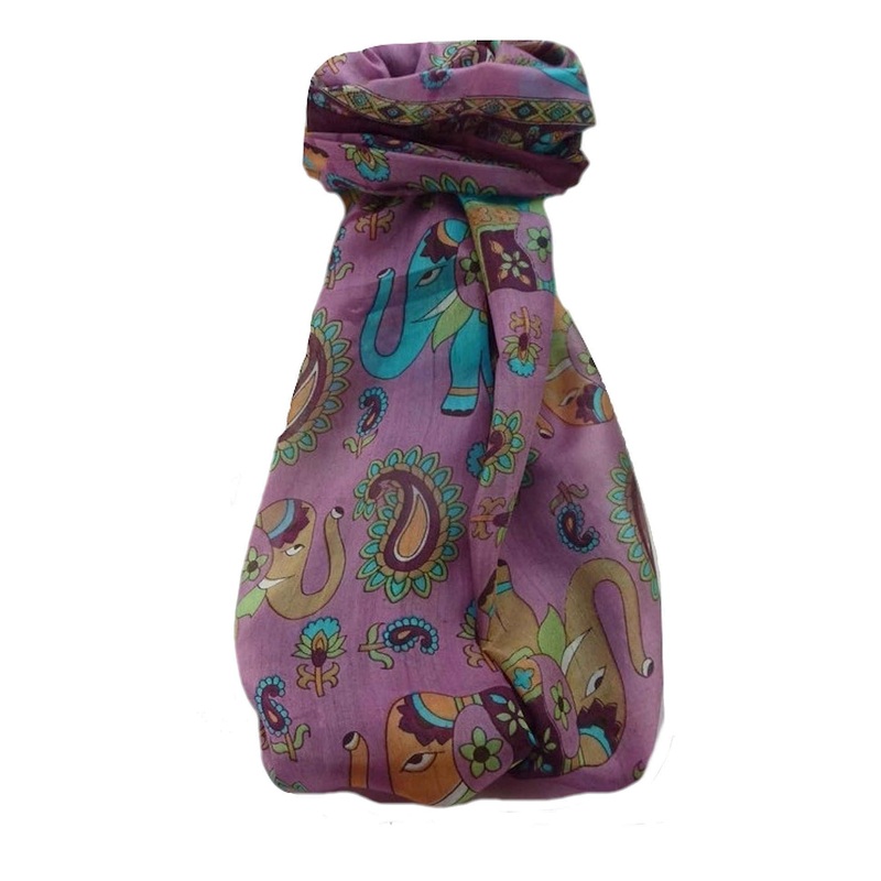 Mulberry Silk Traditional Long Scarf  Qamar Maroon by Pashmina & Silk | Fruugo SG