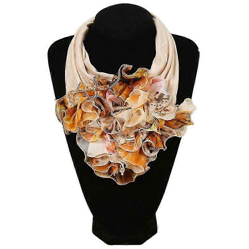 Womens Floral Collar Scarf Luxury Flower Printed Neckerchief Ring Neck Scarves-MXBC | Fruugo SG