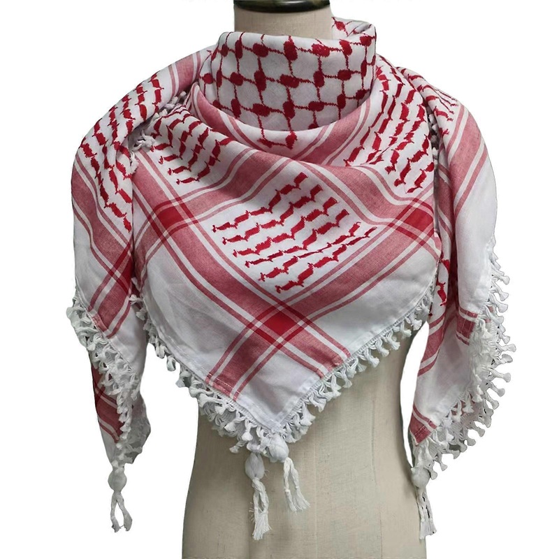 Arabian Shemagh Scarf for Adult Unisex Desert Headscarf Dustproof Traditional Headwrap Arabian Shawl for Cultural Event  double knot red | Fruugo SG