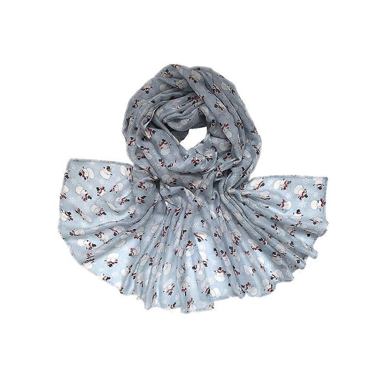 Christmas Snowman Pattern Shawl Women Fresh Style Scarf Sun Protection 180x90cm 1Set | Fruugo SG