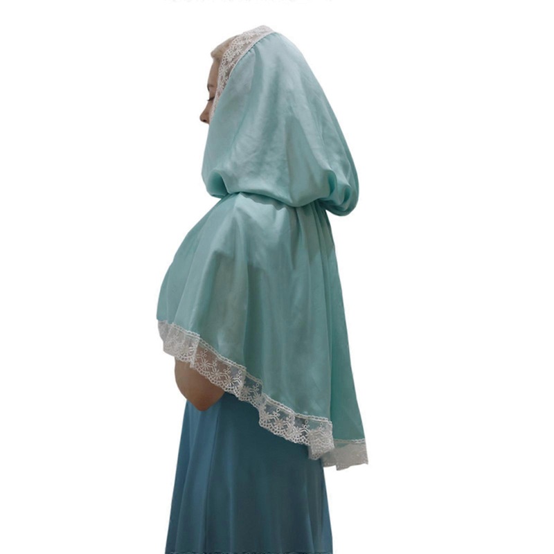 Delicate Lace Trim Shawl for Ladies Spring Summer Lightweight Shawls Wedding Party Sunproof Anti-uv Scarf with Hoodie  Sky Blue | Fruugo SG