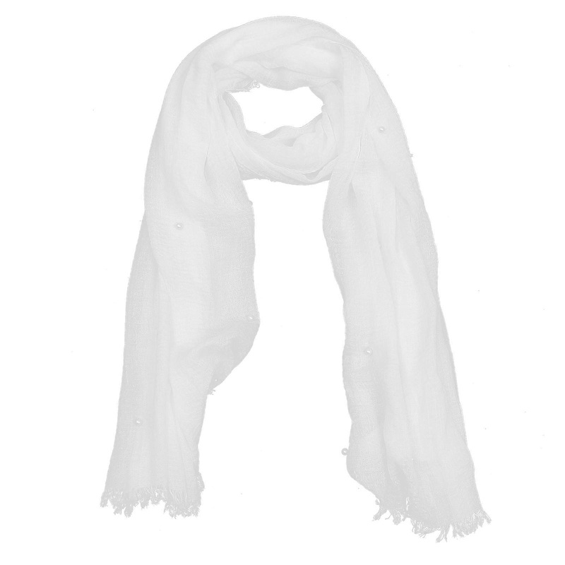 Head Wrap Scarf Comfortable Shawl Pearl Decoration Lady’s Dress Cotton 74.839.40.1in 1Pack | Fruugo SG