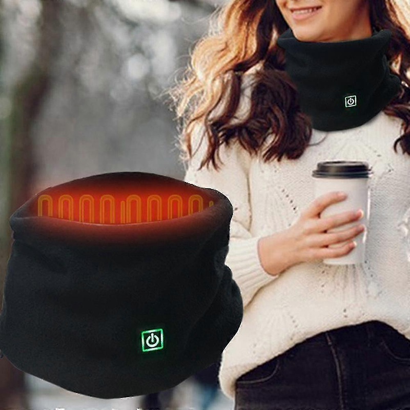 Women Men Electric Heated Snood Neck Warmer Fleece Scarf Winter Thermal Usb Heating Scarves Tube Washable-YuJia | Fruugo SG