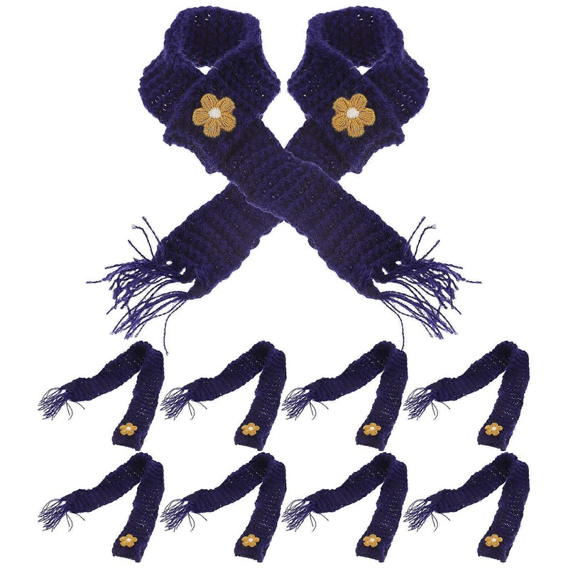 Decorative Mini Scarf Knitted Cotton 28X2.5cm Adjustable for DIY Projects 10Pcs | Fruugo SG