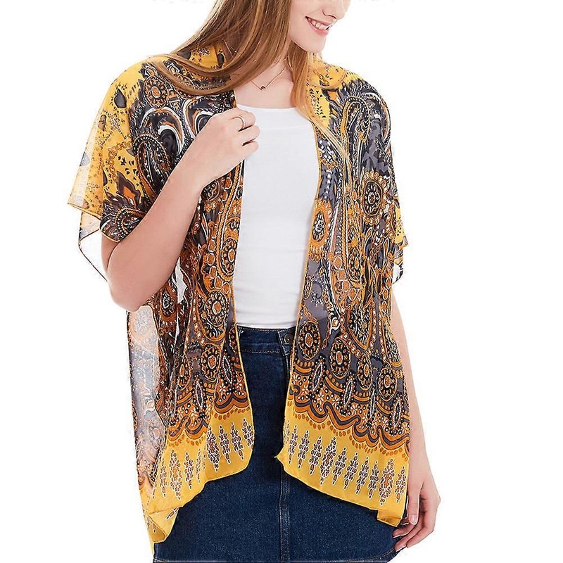 Elegant Scarf For Women Simple Design Detail 74x80cm Yellow Chiffon 1Pack | Fruugo SG