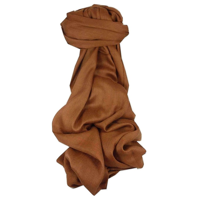 Fine Cashmere Stole Karakoram Birds-Eye Weave Sienna by Pashmina & Silk | Fruugo SG