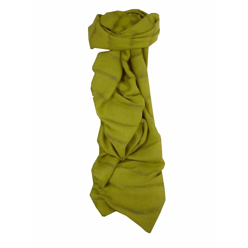 Mens Vietnamese Long Silk Scarf Hue Light Olive by Pashmina & Silk | Fruugo SG