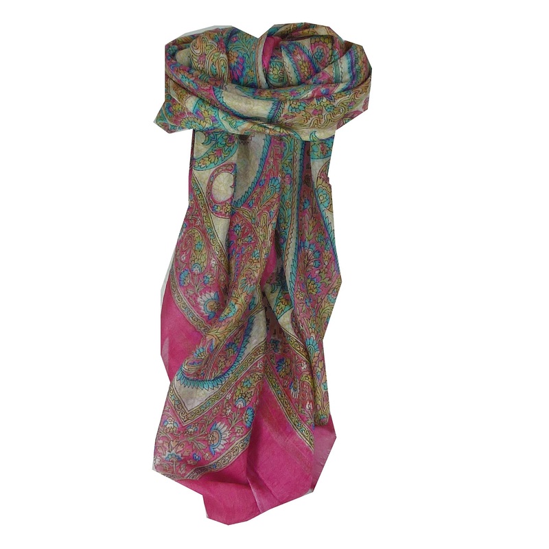 Mulberry Silk Classic Square Scarf Rachol Pink by Pashmina & Silk | Fruugo SG