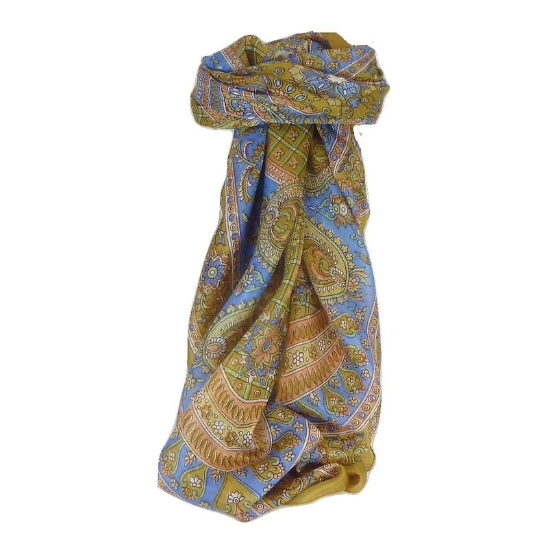 Mulberry Silk Classic Square Scarf Ushma Umber by Pashmina & Silk | Fruugo SG