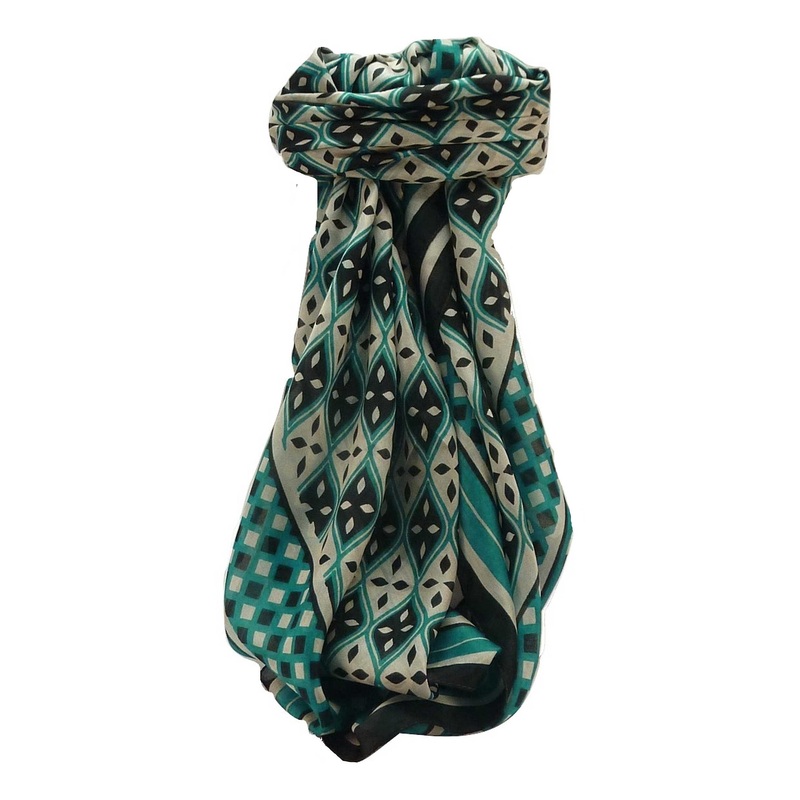 Mulberry Silk Contemporary Square Scarf Geometric G132 by Pashmina & Silk | Fruugo SG