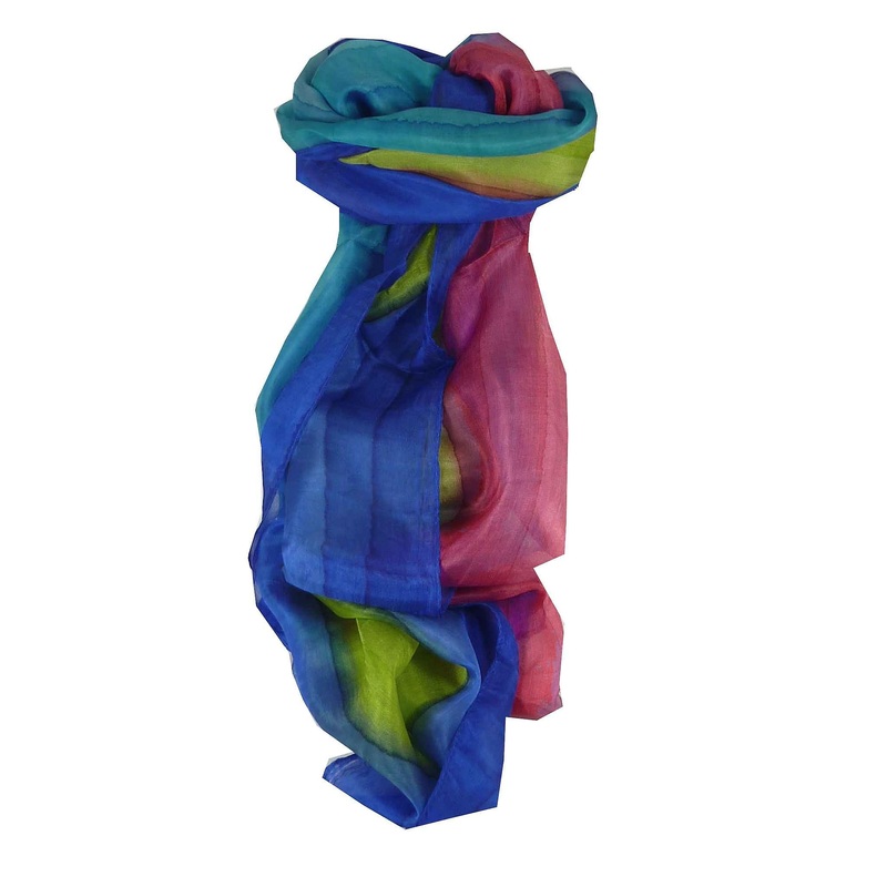 Mulberry Silk Hand Dyed Long Scarf Sen Rainbow Palette from Pashmina & Silk | Fruugo SG