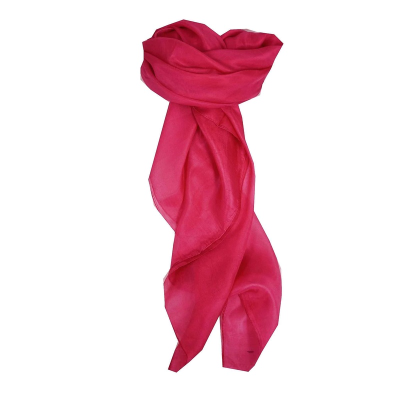 Mulberry Silk Hand Dyed Square Scarf Fuchsia from Pashmina & Silk | Fruugo SG