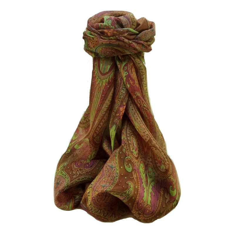 Mulberry Silk Traditional Long Scarf Chadar Copper by Pashmina & Silk | Fruugo SG