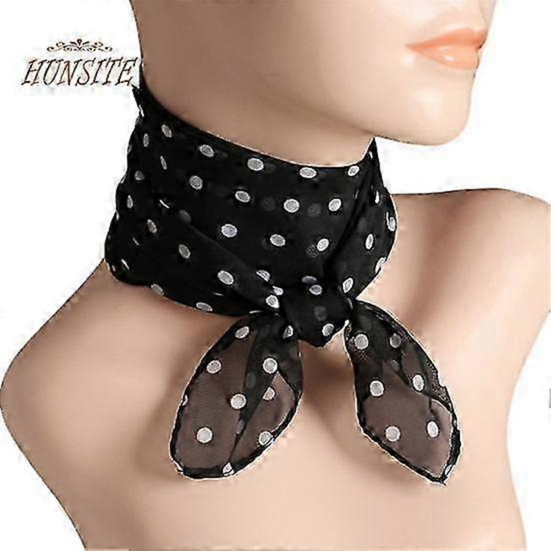 Women Scarf Dot Print Color Matching Thin Breathable Lightweight Neck Decoration Chiffon Lady Head Neck Square Scarf Clothes Accessory | Fruugo SG