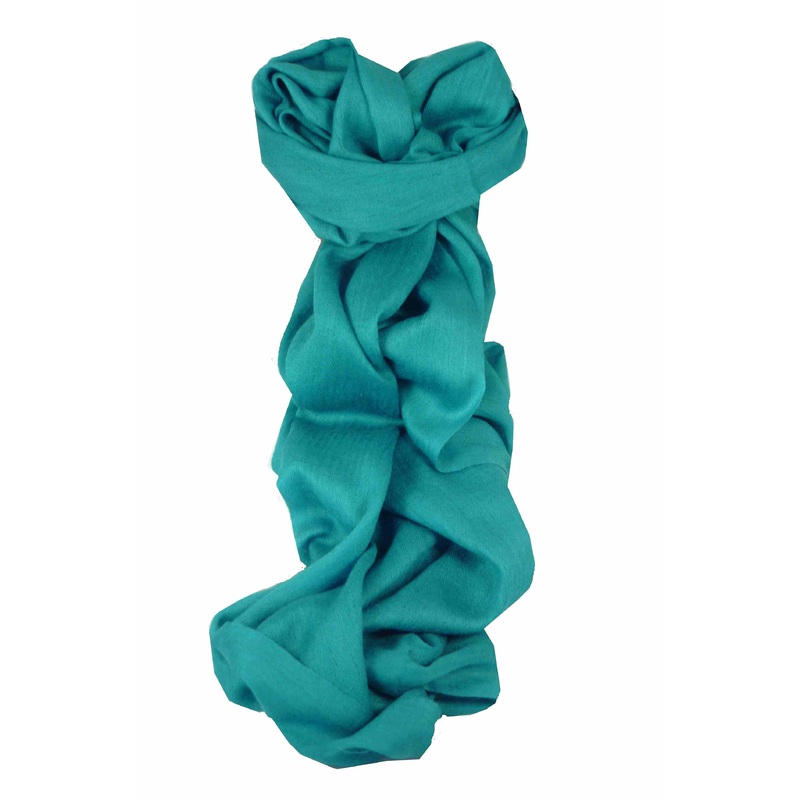 Fine Cashmere Scarf Karakoram Birds-Eye Weave Ocean  by Pashmina & Silk | Fruugo SG