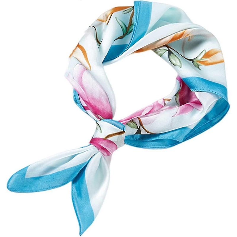 Head Scarf Satin Hair Wrap For Sleeping Flower Print Bandana Square Olaof Scarf Neckerchief | Fruugo SG