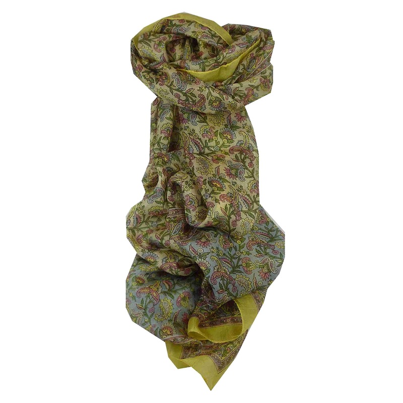 Mulberry Silk Traditional Long Scarf Cala Cream by Pashmina & Silk | Fruugo SG