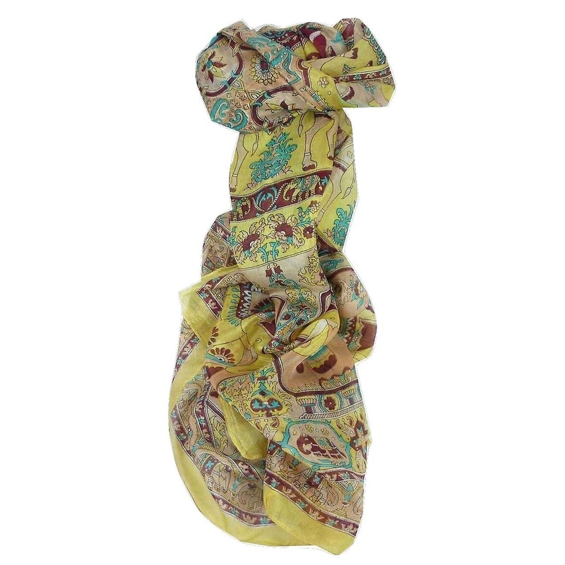 Mulberry Silk Traditional Long Scarf Kir Gold by Pashmina & Silk | Fruugo SG