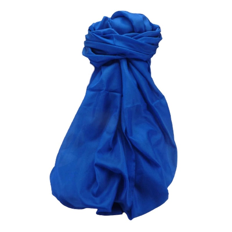 Varanasi Silk Long Scarf Heritage Range Nilma Blue by Pashmina & Silk | Fruugo SG