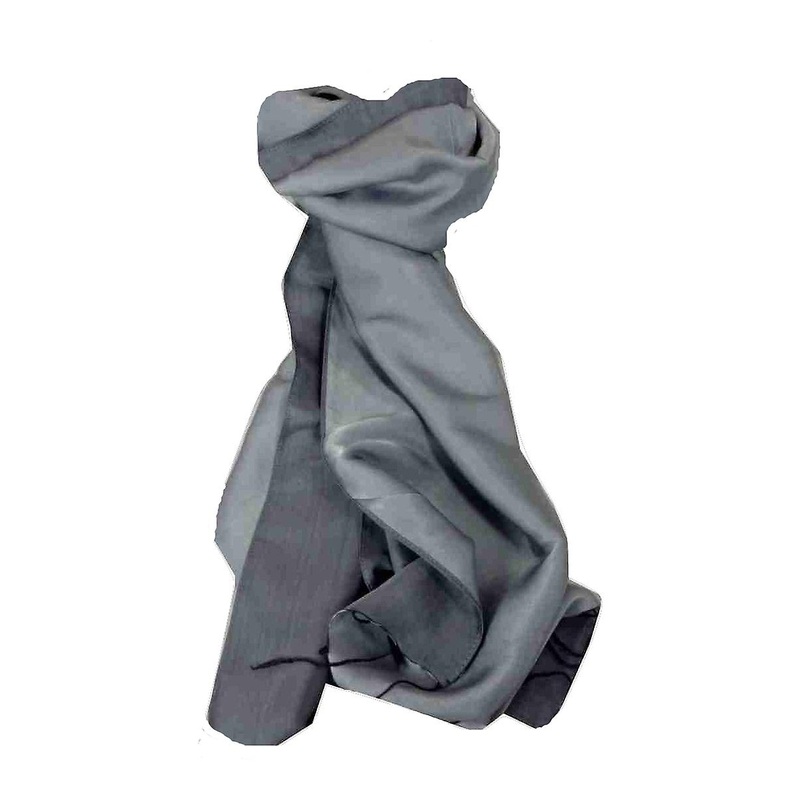 Vietnamese Cham-Pa Reversible Long Silk Scarf Oyster by Pashmina & Silk | Fruugo SG